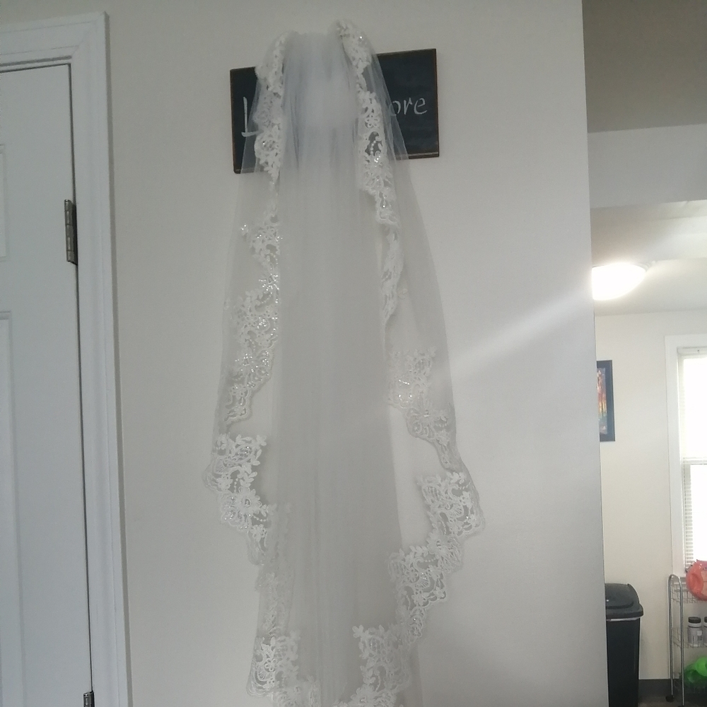 Veil , Ivory and Lace - Brand New In Bag With Tag